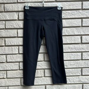 Lululemon Stratus Wunder Under Crops Black Sz 4